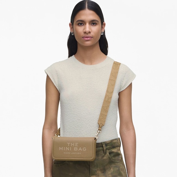 Marc Jacobs The Leather Mini Crossbody Bag - Camel - Picture 5 of 7
